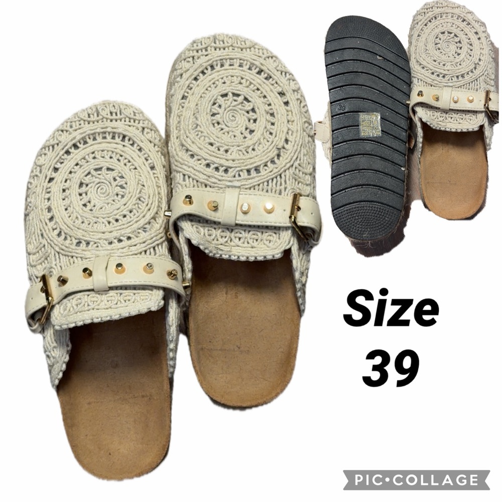 Elegant Crochet Mules in Cream